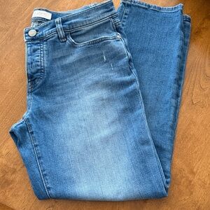 LOFT Outlet- Women's Blue Distressed Boyfriend Jeans- Size 4